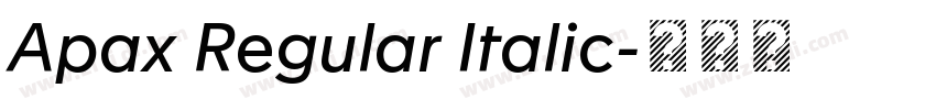 Apax Regular Italic字体转换